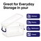 Clear Plastic Storage Bin with Lid, 1.75 Qt, Non-Toxic, BPA Free, Odor Free, Organizer Storage Box, Stackable Plastic Tote for Home, Garage, School, and Office, X-Small